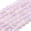 Opalite, Glass, Pink, Smooth Round, One 6mm Strand