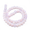 Opalite, Glass, Pink, Smooth Round, One 6mm Strand