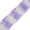 Cubic Zirconia, Purple & Clear, Dyed, Lab-Created, Faceted Round, One 3mm Strand