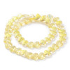 Heart Shape, Dimpled, Glass, 13x15mm, Half Plated, Yellow, One 25in Strand