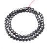 Hematite, Synthetic, Magnetic, Grade A, One 6mm Strand