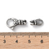 Lobster Claw Clasp, With Bail, 17x11mm, 316 Stainless Steel, 1 Set