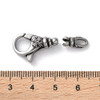 Lobster Claw Clasp, With Bail, 21x14mm, 316 Stainless Steel, 1 Set