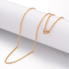 Stainless Steel Chain Necklace, Gold Ion Plated, 2mm, Cable Chain, 24 in.