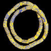 African Glass, Krobo, Blue & Yellow, 24x12mm, 24in Strand