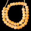 African Glass, Recycled, Clear & Orange, 15mm, 20in Strand