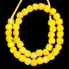 African Glass, Recycled, Clear & Yellow, 15mm, 20in Strand