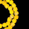 African Glass, Recycled, Clear & Yellow, 15mm, 20in Strand