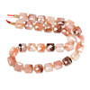 Red Hematoid, Quartz, Natural, Faceted Flat Square, One 10mm Strand