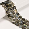 Labradorite, Natural, Faceted Flat Square, 10mm