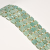 Amazonite, Natural, Faceted Flat Square, 10mm