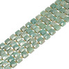 Amazonite, Natural, Faceted Flat Square, 10mm