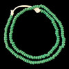 Indonesian Java Glass, Recycled, Donut, Green Pine, 6x4mm, 24in Strand