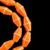 Indonesian Java Glass, French Cross, Orange, 25x13mm, 18in Strand
