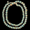 Indonesian Java Glass, Gooseberry, Teal, 8mm, 24in Strand