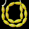 Indonesian Java Glass, Lewis & Clark, Lime Green, 27x13mm, 18in Strand