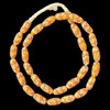 Indonesian Java Glass, Lewis & Clark, Orange, 24x12mm, 28in Strand