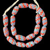 Indonesian Java Glass, Lewis & Clark, Blue, 24x12mm, 18in Strand