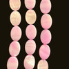 Shell, Smooth Oval, Pink, Dyed, 14x10mm