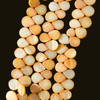 Shell, Smooth Drop, Double Sided, Orange, Dyed, 8x10mm