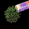 Seed Beads, 8/0 Czech, Round, Green Trans, 22 gram Tube