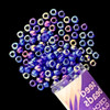 Seed Beads, 8/0 Czech, Round, Dark Sapphire AB, 22 gram Tube