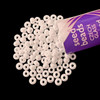 Seed Beads, 8/0 Czech, Round, OP White Luster, 22 gram Tube