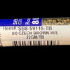 Seed Beads, 8/0 Czech, Round, Brown Iris, 22 gram Tube