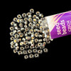 Seed Beads, 8/0 Czech, Round, Black Diamond S/L, 22 gram Tube