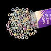 Seed Beads, 8/0 Czech, Round, Crystal Black C/L AB, 22 gram Tube