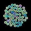 Seed Beads, 6/0 Czech, Round, Aqua AB, 20 gram Tube
