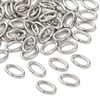 Open Jump Ring, Oval, 8x5mm, 17 Gauge, Stainless Steel, 50 PCS