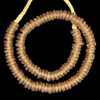 African Glass, Recycled, Rondelle, Brown, 12x4mm, 20in Strand
