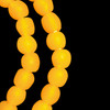 African Glass, Recycled, Round, Yellow, 11mm, 20in Strand
