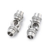 Fold Over Clasp, 27x8mm, Brass, Platinum Plated, Cubic Zirconia, 1 Set
