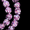 African Glass, Fused Round, Purple, 14mm, 22in Strand