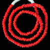 African Glass, Annular Wound Dogon, Red, 3x14mm, 48in Strand
