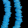 African Glass, Annular Wound Dogon, Opaque Blue, 3x14mm, 38in Strand