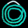 African Glass, Annular Wound Dogon, Opaque Teal, 3x14mm, 48in Strand