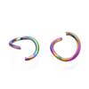 Open Jump Ring, 8mm, 18 Gauge, Stainless Steel, Rainbow, 20 PCS