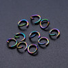 Open Jump Ring, 4mm, 21 Gauge, Stainless Steel, Rainbow, 20 PCS