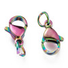 Lobster Claw Clasp, 12x7mm, Stainless Steel, Rainbow, 10 PCS