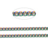 Stainless Steel Chain, Rainbow, 6x4.5mm, Cuban Link, 3.3 ft.