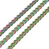 Stainless Steel Chain, Rainbow, 6x4.5mm, Cuban Link, 3.3 ft.