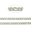 Stainless Steel Chain, Rainbow, 8x4mm, Figaro, 3.3 ft.