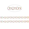 Stainless Steel Chain, Rainbow, 5mm, Rolo/Belcher, Soldered, 3.3 ft.