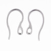 Ear Wires, 22mm, 18 gauge, Stainless Steel, 5 Pairs