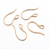 Ear Wires, 22mm, 18 gauge, Stainless Steel, Golden, 5 Pairs