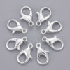 Lobster Claw Clasp, 14x8mm, Zinc Alloy, Silver, 100 PCS