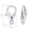 Lobster Claw Clasp, 14x8mm, Zinc Alloy, Silver, 100 PCS